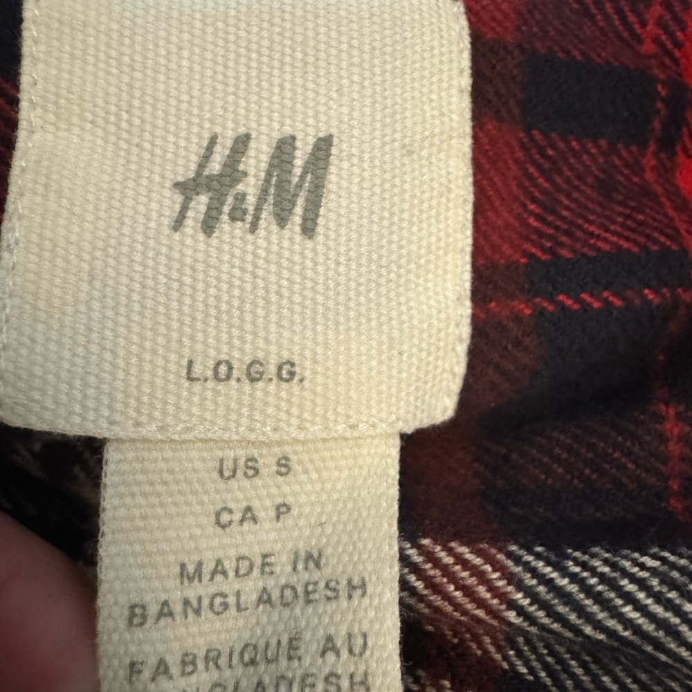 🔥5/$30🔥H&M MEN'S PLAID FLANNEL BUTTON DOWN SHIRT - Picture 3 of 8
